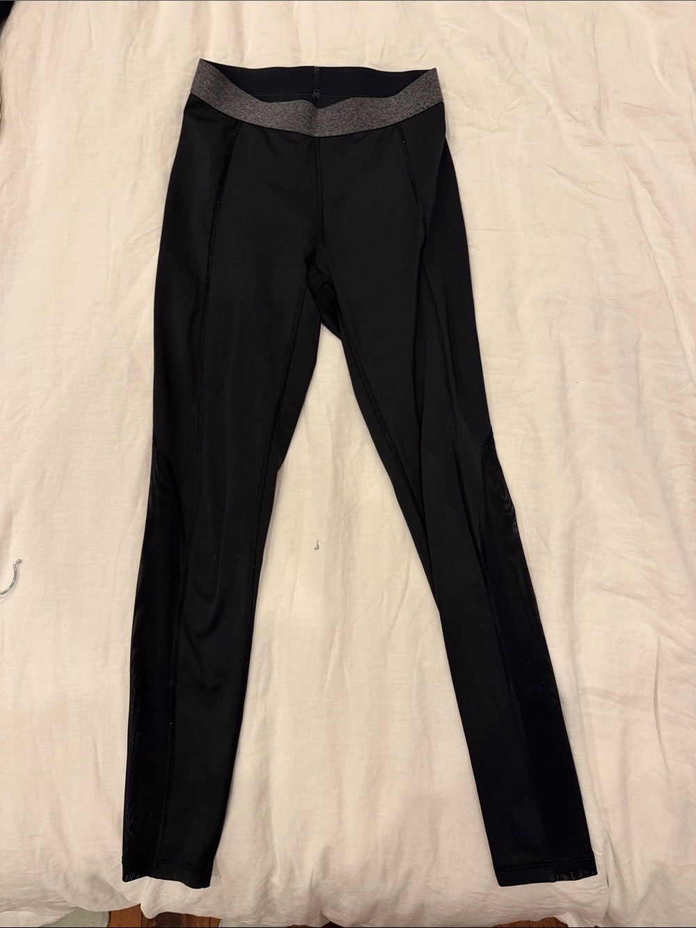Derek Lam Black Leggings with Sheer Calves